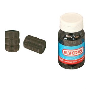 Rubberen O-ringen Elvedes voor rem- / schakelkabel Ø1,1-1,5mm - zwart (potje met 250 stuks)