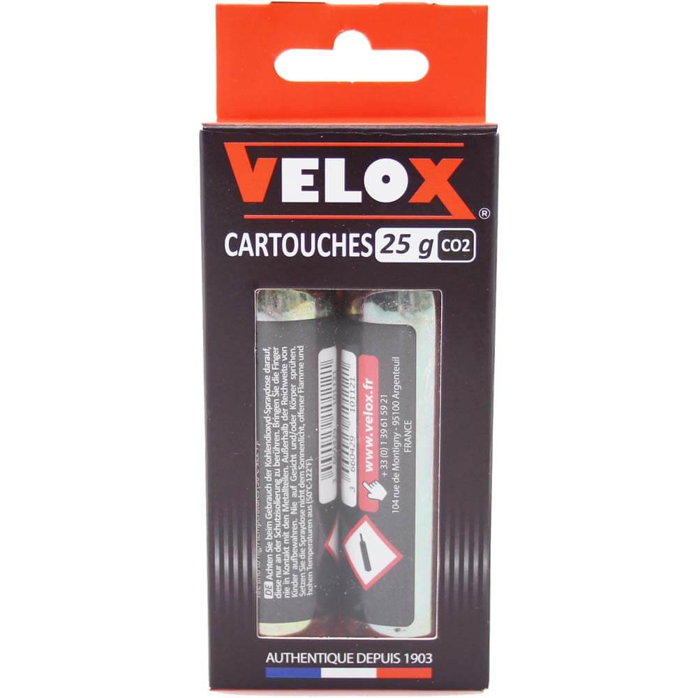 CO² cartridge Velox met draad 25 gram – 2 stuks in blister