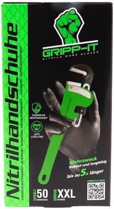 Handschoenen GRIPP-IT Nitril XXL - doos à 50 stuks